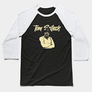 Tom Selleck - 80s Retro Art - Cream Baseball T-Shirt